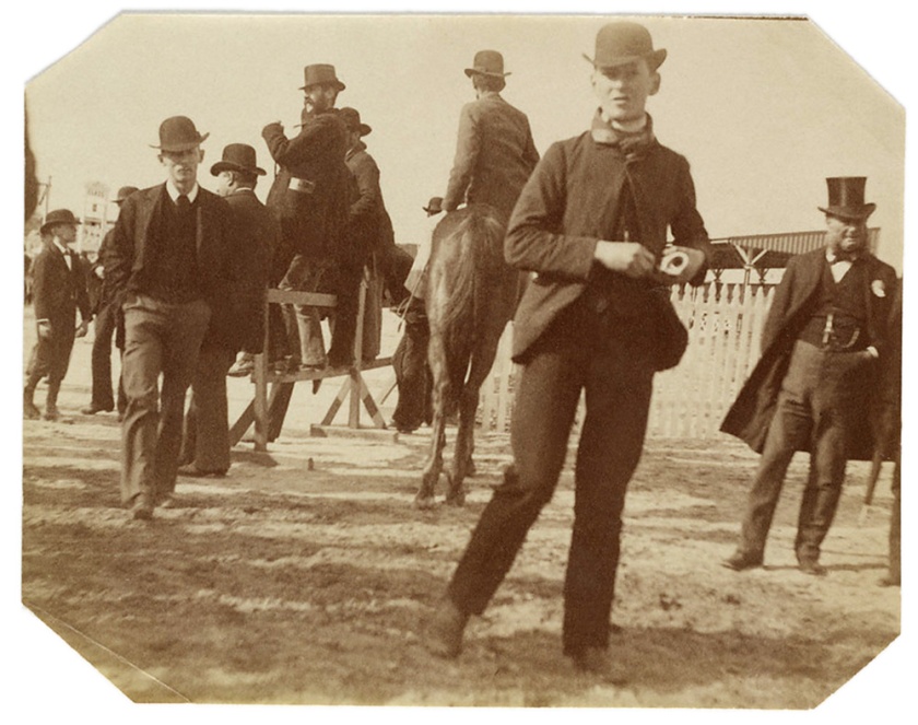 Arthur K. Syer (d. 1935) 'Men in street' c. 1880s - 1900