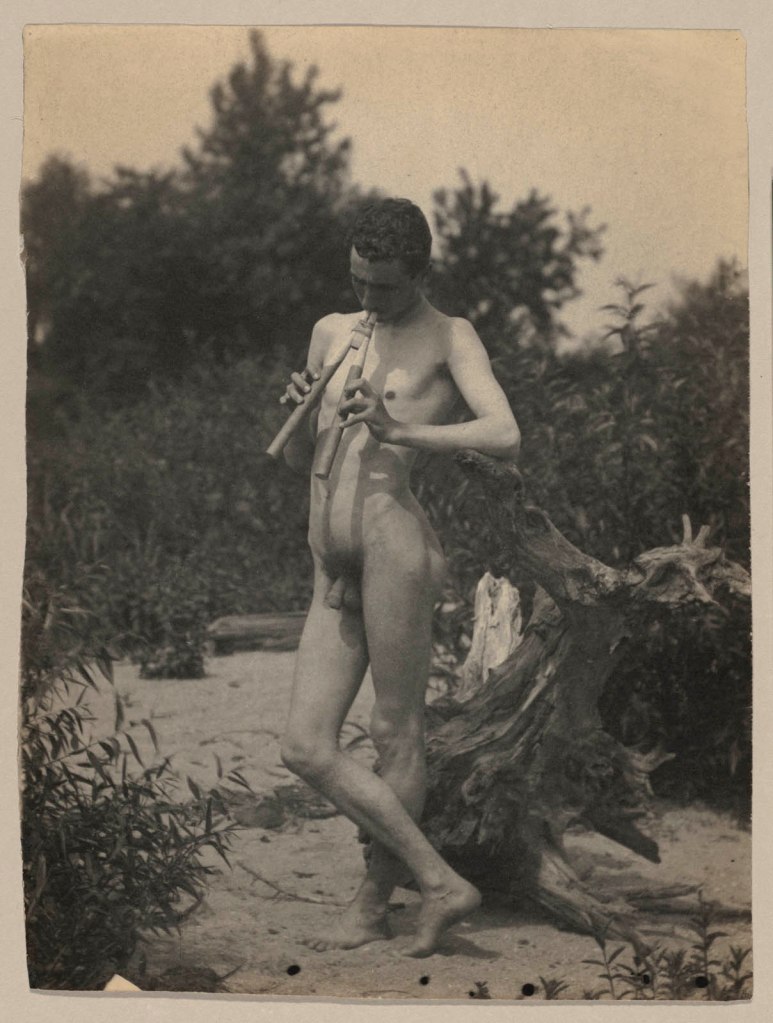 Thomas Eakins (American, 1844-1916) 'Standing Male Nude with Pipes' 1880s