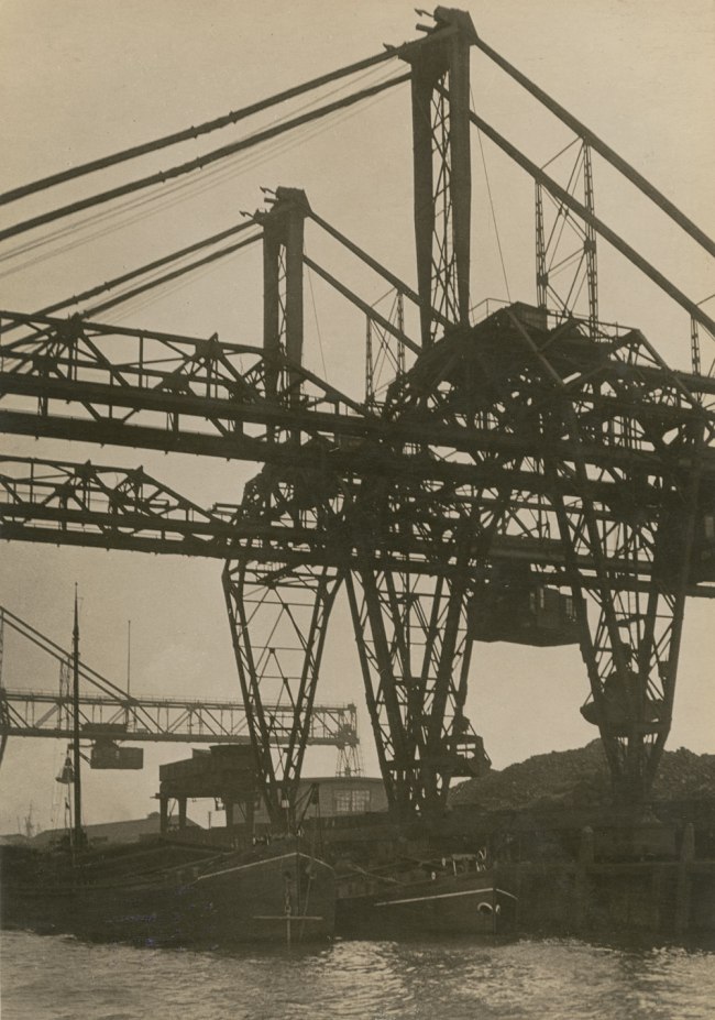 Germaine Krull (European, 1897-1985) 'Bridge crane, Rotterdam' from the series 'Métal', about 1926