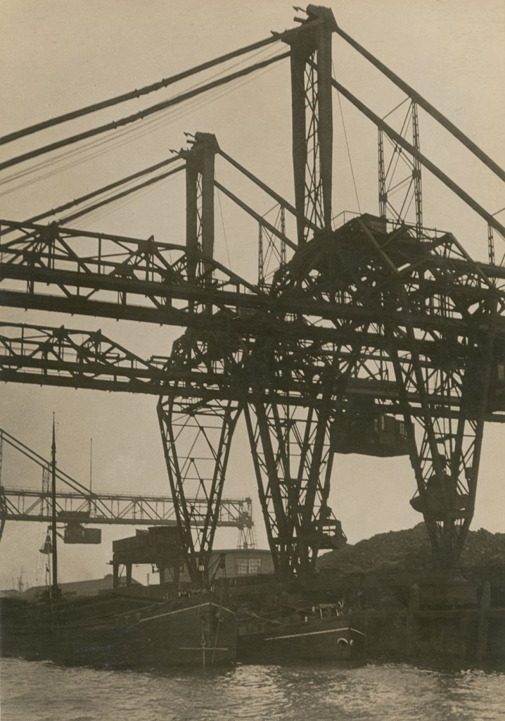 Germaine Krull (European, 1897-1985) 'Bridge crane, Rotterdam' from the series 'Métal', about 1926