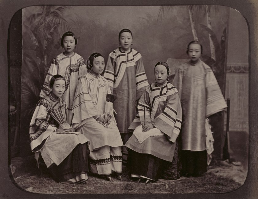 Afong (Lai Afong) (Chinese, 1838 or 1839-1890) 'Studio Portrait of Courtesans in Shanghai' c. 1875-1880