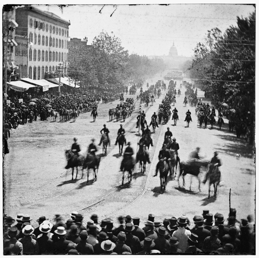 Mathew B. Brady (born Lake George, NY 1823 - died New York City 1896) 'Grand Review, Pennsylvania Avenue, May, 1865' 1865