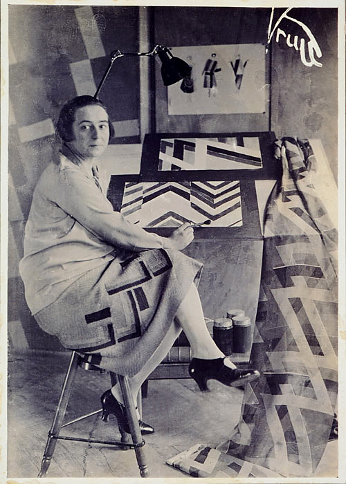 Germaine Krull (German, 1897-1985) 'Sonia Delaunay in her studio at boulevard Malesherbes, Paris, France' 1925