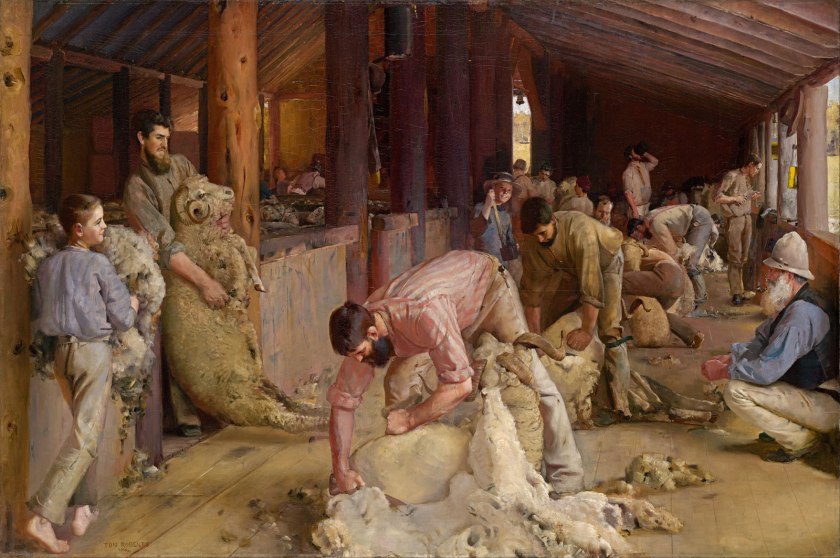 Tom Roberts (1856 - 1931) 'Shearing the Rams' 1888-1890