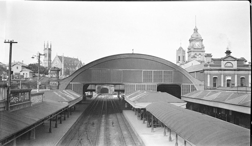 Alfred Elliott (Australian, 1870-1954) 'Central Railway Station, from Edward Street' 1922