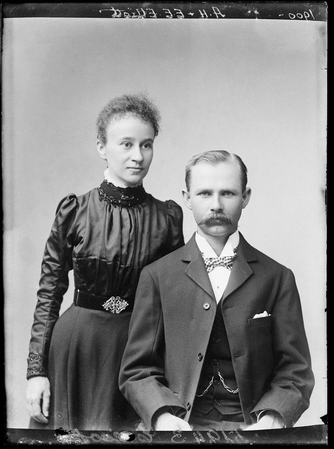 Alfred Elliott (Australian, 1870-1954) 'Elizabeth Ellen Elliott and Alfred Elliott' 1899