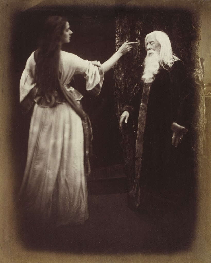 Julia Margaret Cameron (British born India, 1815-1879) 'Vivien and Merlin from Illustrations to Tennyson's Idylls of the King' 1874