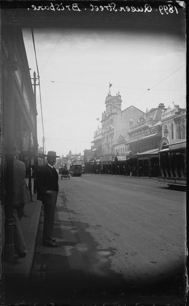 Alfred Elliott (Australian, 1870-1954) 'Queen Street, Brisbane' 1899