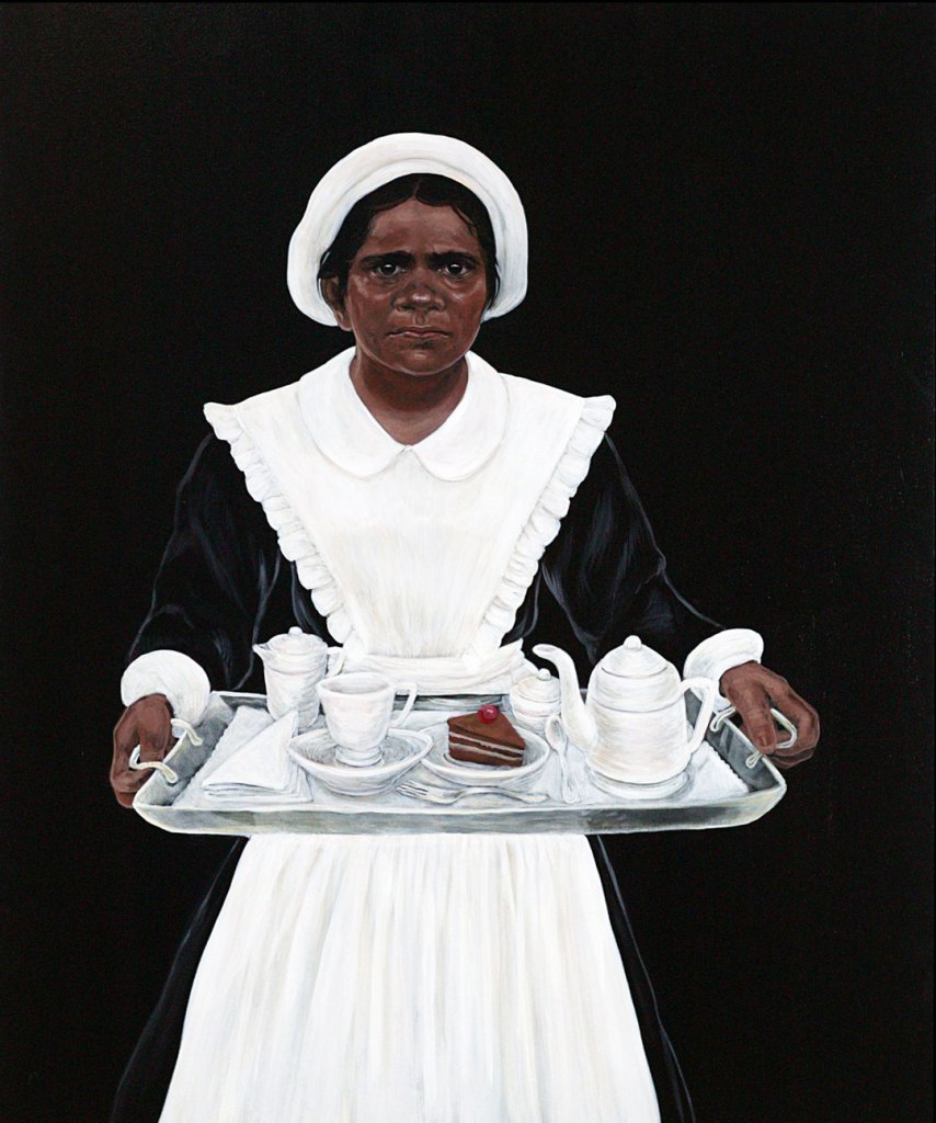 Julie Dowling (Australian, b. 1969) Badimaya people, Western Australia 'White with one' 2003