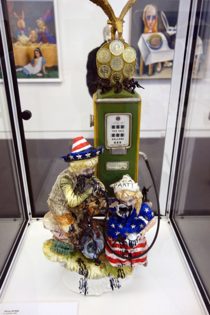 Penny Byrne (Australian, b. 1965) '‘Let’s forget about global warming’ said Alice ‘and have a cup of tea instead!’' 2010 (installation view)