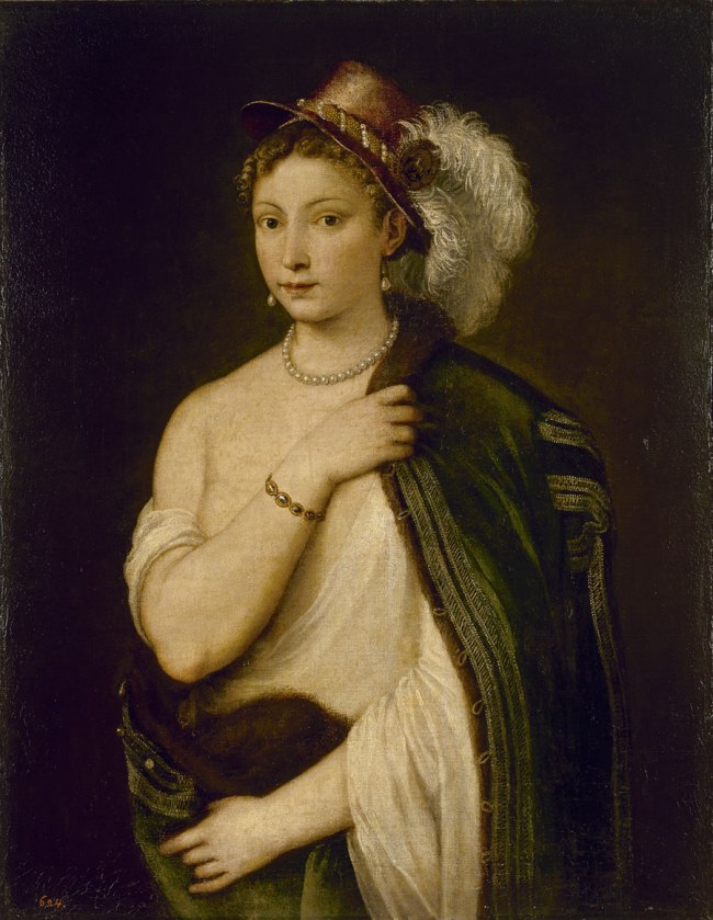 Titian (Italian, 1485-90 - 1576) 'Portrait of a young woman' c. 1536