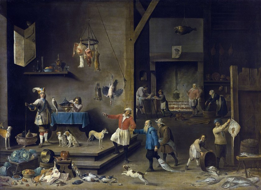 David Teniers II (Flemish, 1610-1690) 'Kitchen' 1646