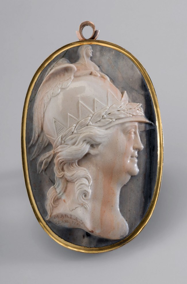 Grand Duchess Maria Fyodorovna (Russian, 1795-1828) (engraver)
Russia (manufacturer) 'Catherine the Great as Minerva' cameo 1789