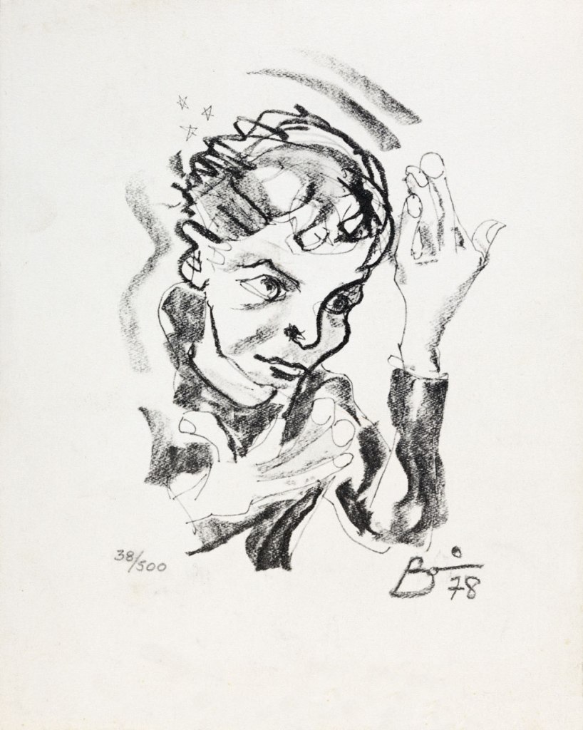 'Print after a self‐portrait by David Bowie' 1978