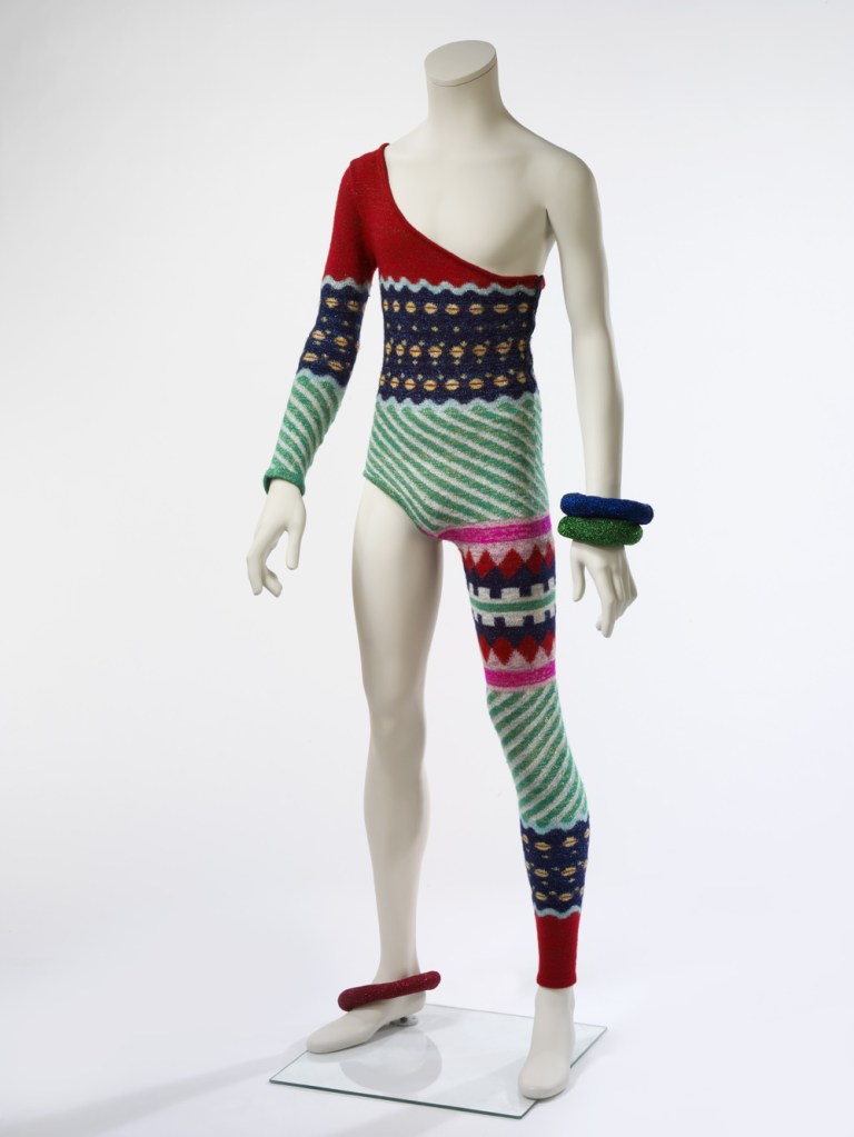Kansai Yamamoto (Japanese, 1944-2020) (designer) 'Asymmetric knitted bodysuit' 1973