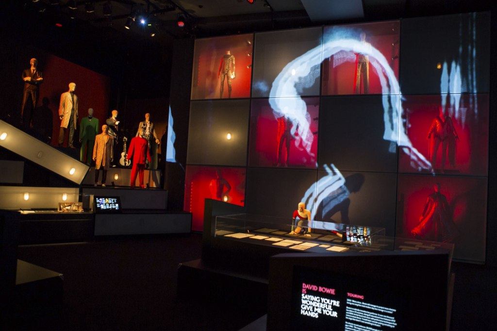 Installation photographs of the exhibition David Bowie is at the Australian Centre for the Moving Image, Melbourne