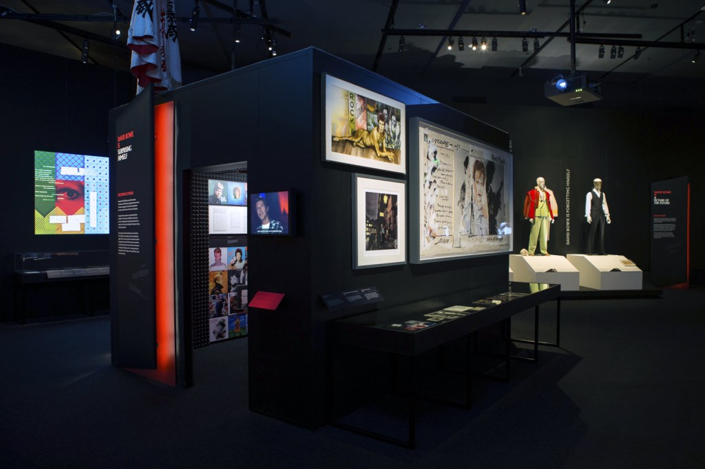 Installation photographs of the exhibition David Bowie is at the Australian Centre for the Moving Image, Melbourne