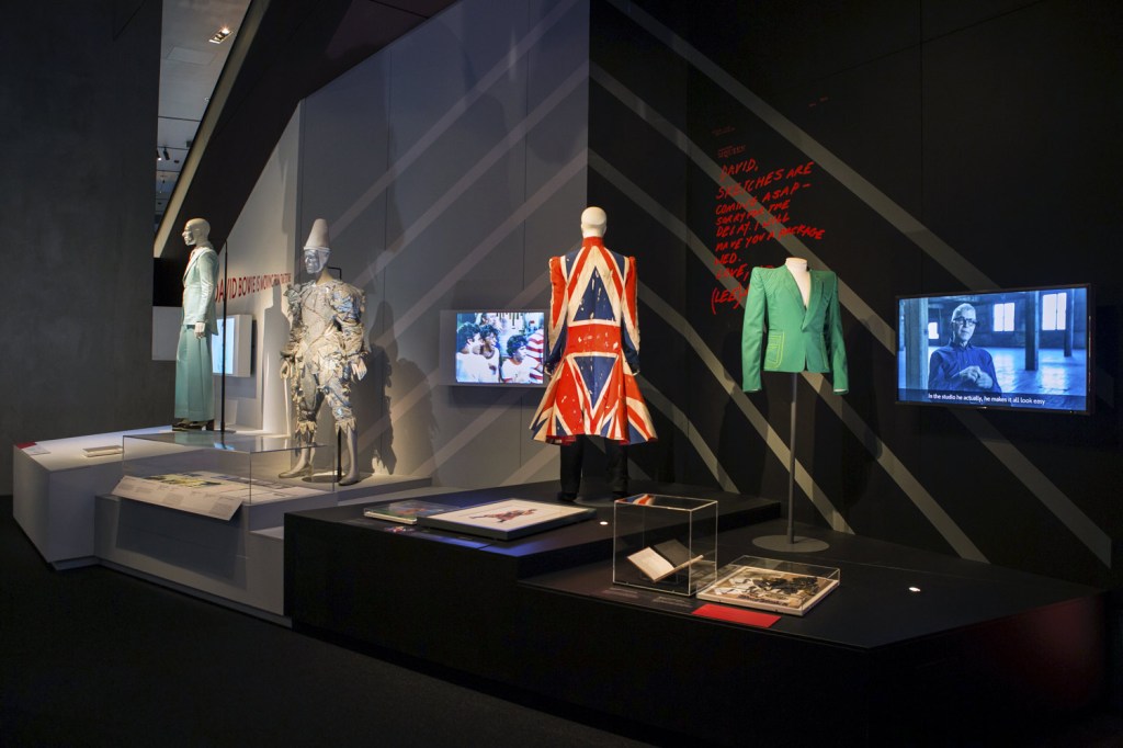 Installation photographs of the exhibition David Bowie is at the Australian Centre for the Moving Image, Melbourne