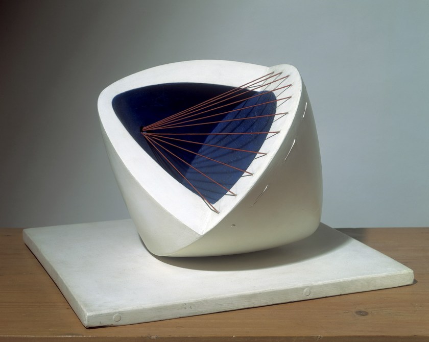 Barbara Hepworth (British, 1903-1975) 'Sculpture with Colour (Deep Blue and Red) (6)' 1943