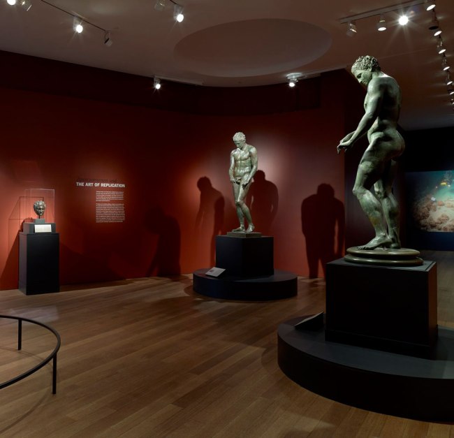 Installation view of the exhibition 'Power and Pathos' at the J. Paul Getty Museum, Los Angeles