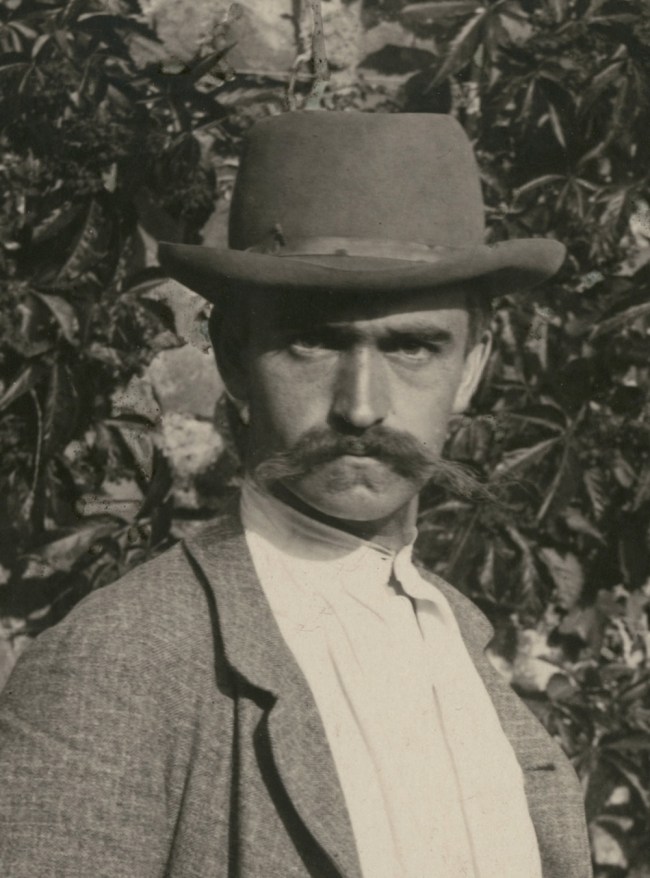 Karl Blossfeldt (German, 1865-1932) 'Self portrait, Rome' 1895 (detail)