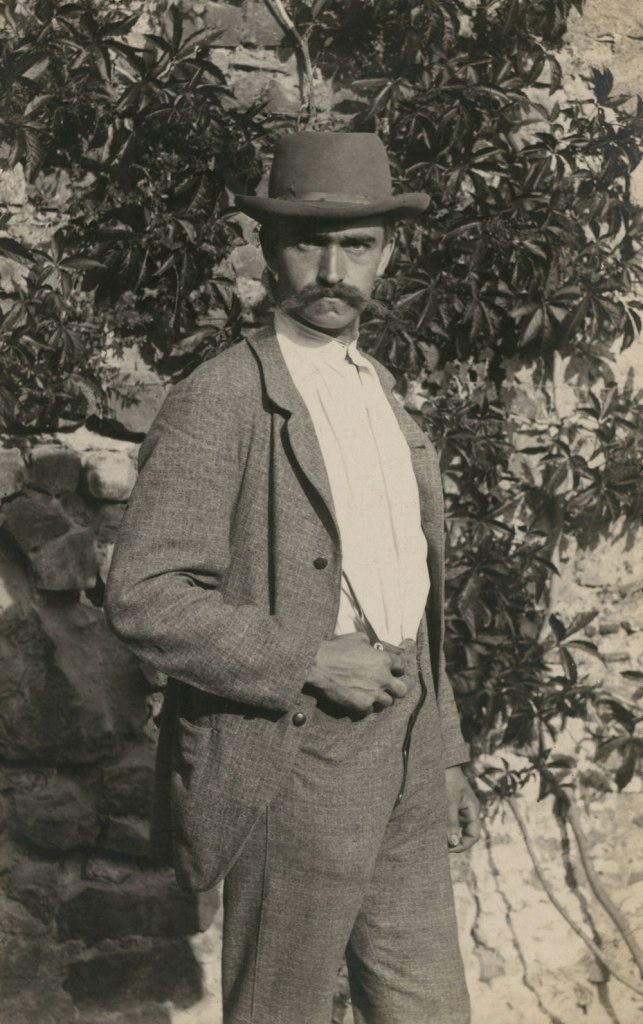 Karl Blossfeldt (German, 1865-1932) 'Self portrait, Rome' 1895 from the exhibition 'Karl Blossfeldt. From Nature's Studio' at Pinakothek der Moderne, Munich, July - October, 2015