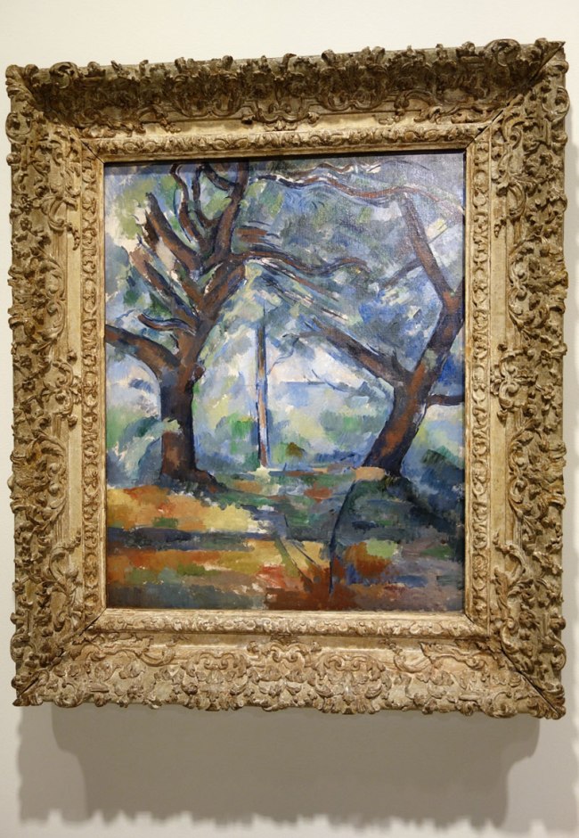 Paul Cézanne (France, 1839-1906) 'The big trees' c. 1904 (installation view) Paul Cézanne (France, 1839-1906) 'The big trees' c. 1904 (installation view)