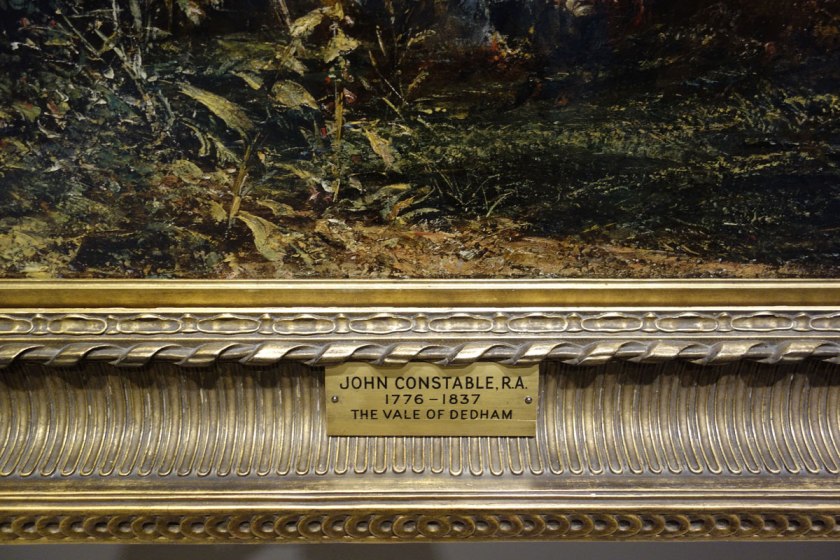 John Constable (England, 1776-1837) 'The Vale of Dedham' c. 1827-1828 (installation view detail)
