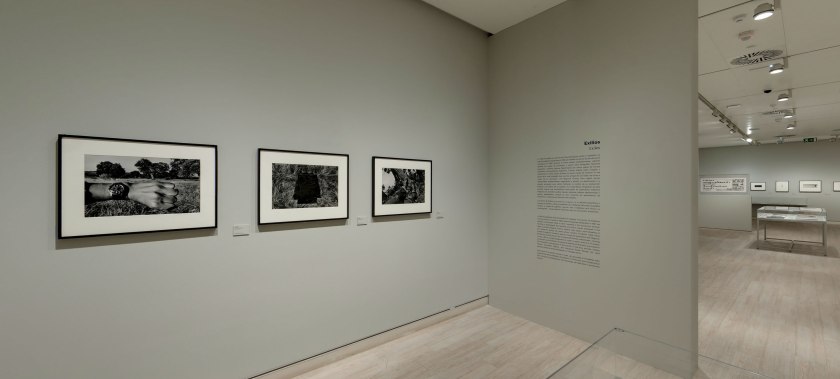 Installation view of the Exiles section of the exhibition 'Josef Koudelka: Uncertain Nationality' at Fundación MAPFRE, Madrid