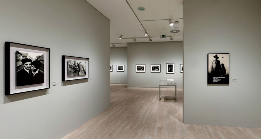 Installation view of the Gypsies section of the exhibition 'Josef Koudelka: Uncertain Nationality' at Fundación MAPFRE, Madrid