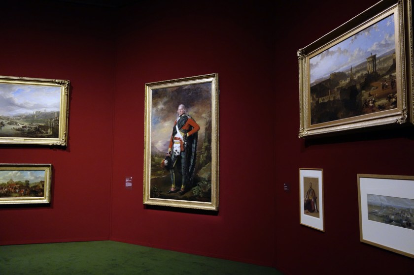 Installation view of the exhibition 'The Greats: Masterpieces from the National Galleries of Scotland' at the Art Gallery of New South Wales, Sydney showing at centre, Sir Henry Raeburn's 'Sir John Sinclair of Ulbster, 1st Baronet' (mid to late 1790s)