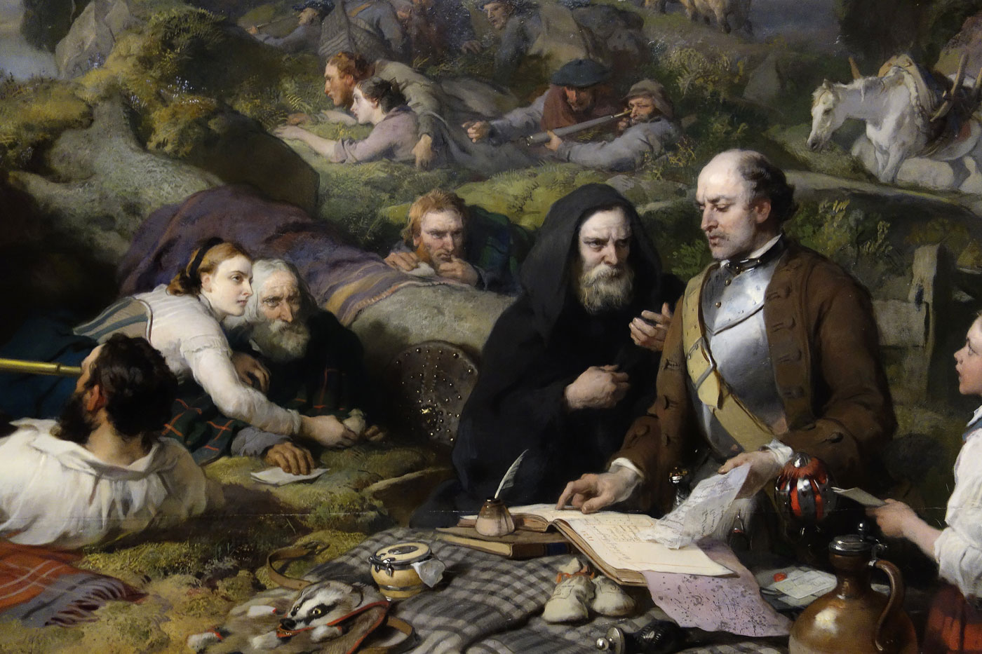 Sir Edwin Landseer (England, 1802-1873) 'Rent-day in the wilderness' 1868 (installation view detail) Sir Edwin Landseer (England, 1802-1873) 'Rent-day in the wilderness' 1868 (installation view detail)