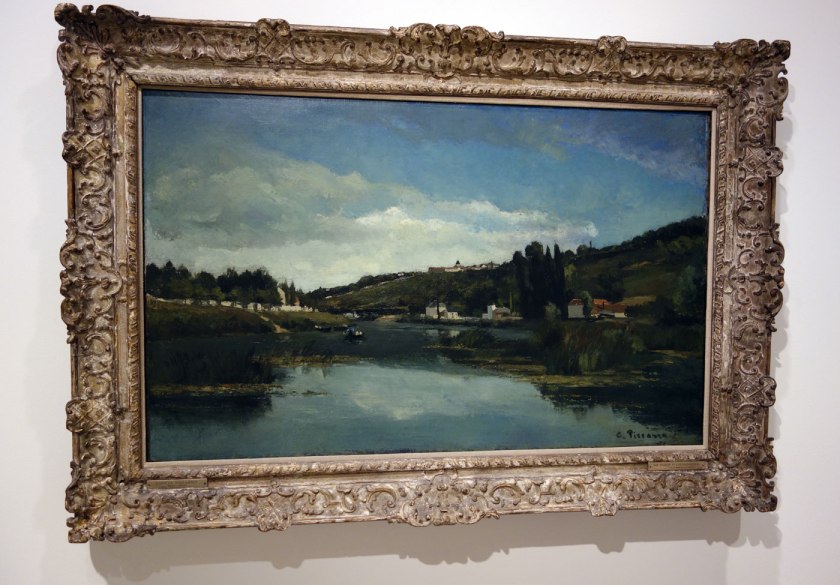 Camille Pissarro (France, 1830-1903) 'The Marne at Chennevières' c. 1864-1865 (installation view)