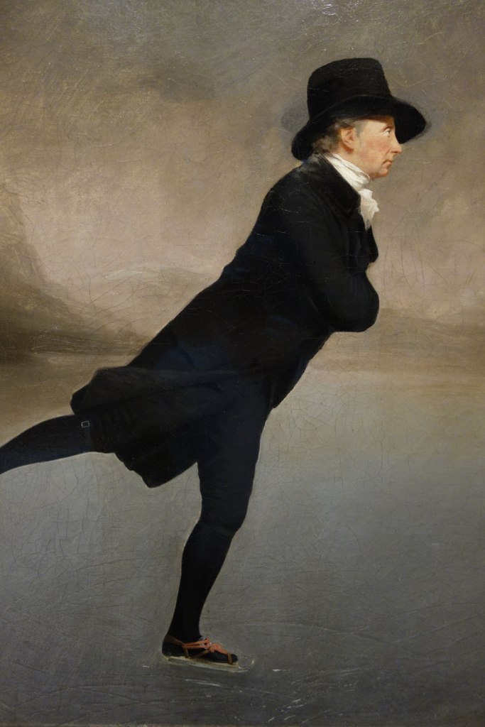 Sir Henry Raeburn (Scotland, 1756-1823) 'The Reverend Robert Walker skating on Duddingston Loch' c. 1795 (detail)