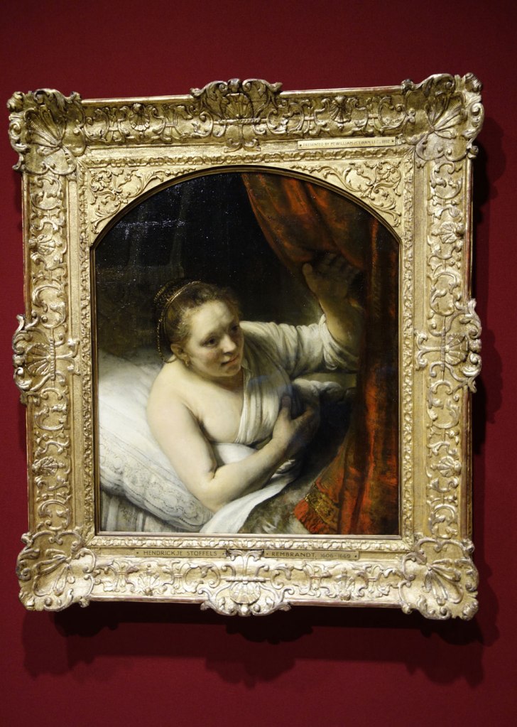 Rembrandt van Rijn (The Netherlands, 1606-1669) 'A woman in bed' 164(7?) (installation view)