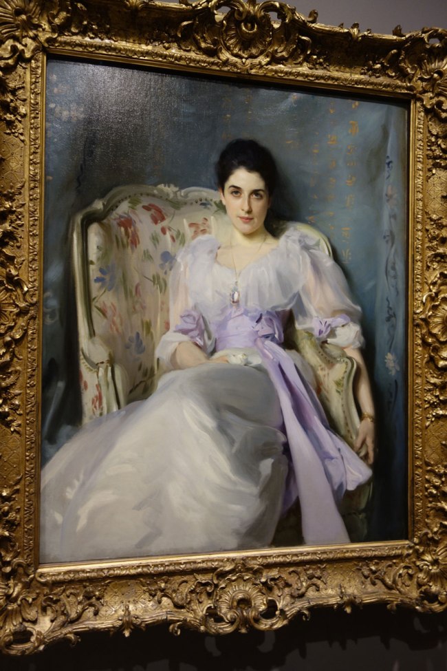John Singer Sargent (USA, 1856-1925) 'Lady Agnew of Lochnaw' 1892 (installation view detail)