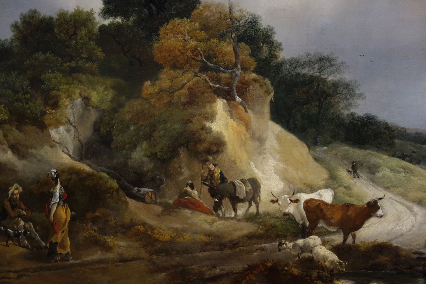 Thomas Gainsborough (England, 1727-1788) 'River landscape with a view of a distant village' c. 1748-50 (installation view detail) Thomas Gainsborough (England, 1727-1788) 'River landscape with a view of a distant village' c. 1748-50 (installation view detail)