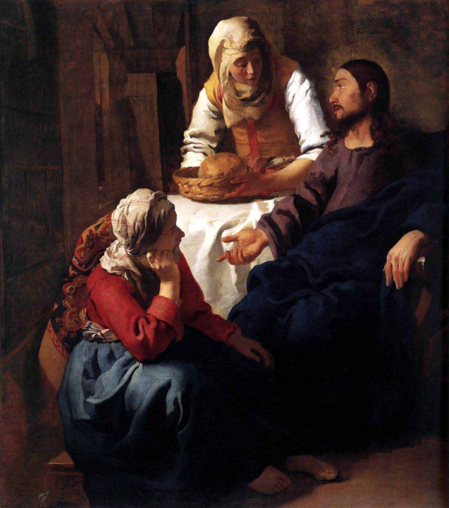 Johannes Vermeer (The Netherlands, 1632-1675) 'Christ in the house of Martha and Mary' c. 1654-1655 (installation view)