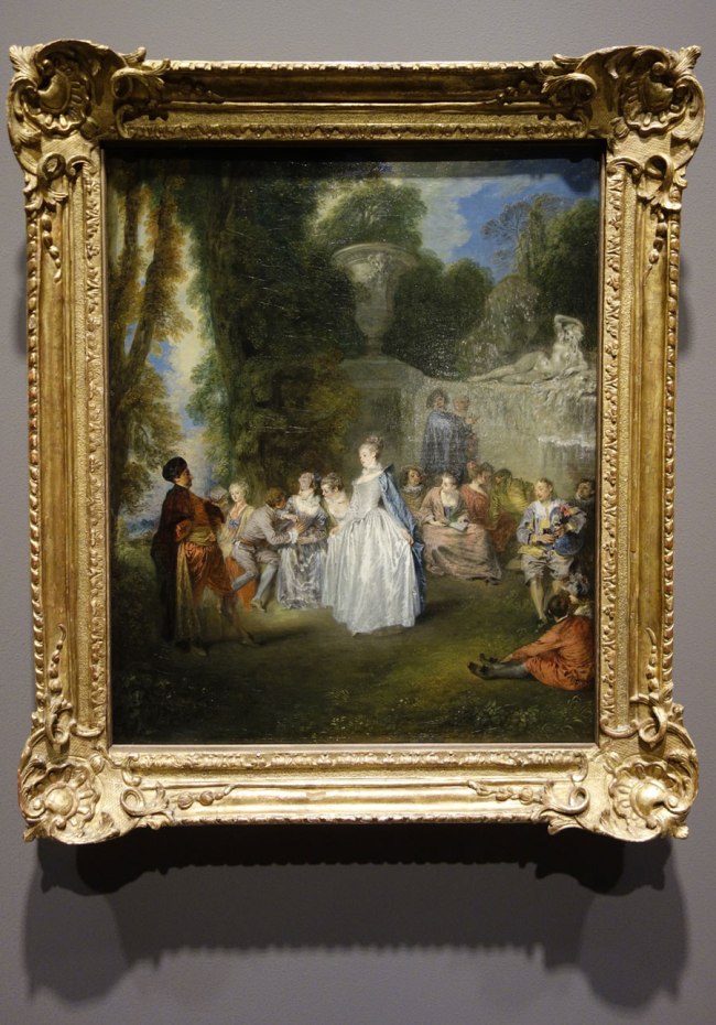 Jean-Antoine Watteau (France, 1684-1721) 'Fêtes vénitiennes (Venetian pleasures)' 1718-1719 (installation view) Jean-Antoine Watteau (France, 1684-1721) 'Fêtes vénitiennes (Venetian pleasures)' 1718-1719 (installation view)