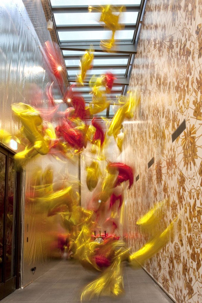 Passageway between second and third rooms at the exhibition 'Andy Warhol | Ai Weiwei' at the National Gallery of Victoria, Melbourne Passageway between second and third rooms at the exhibition 'Andy Warhol | Ai Weiwei' at the National Gallery of Victoria, Melbourne