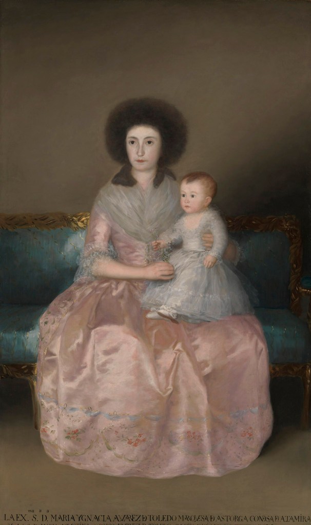 Francisco de Goya (Spanish, 1746-1828) 'Countess of Altamira with her daughter' 1787-1788