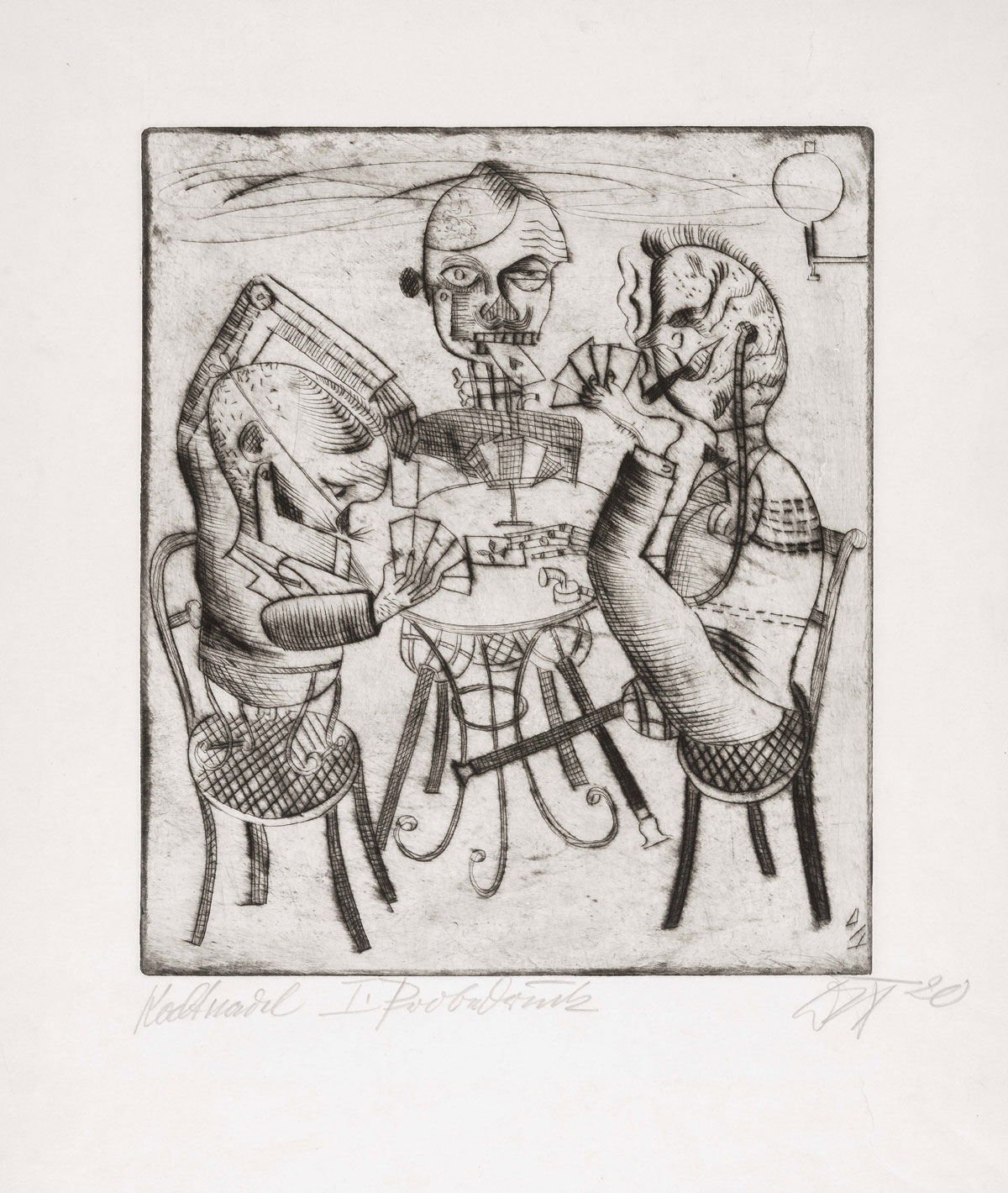 Otto Dix (German, 1891-1969) 'Card Players' (Kartenspieler), 1920 Otto Dix (German, 1891-1969) 'Card Players' (Kartenspieler), 1920