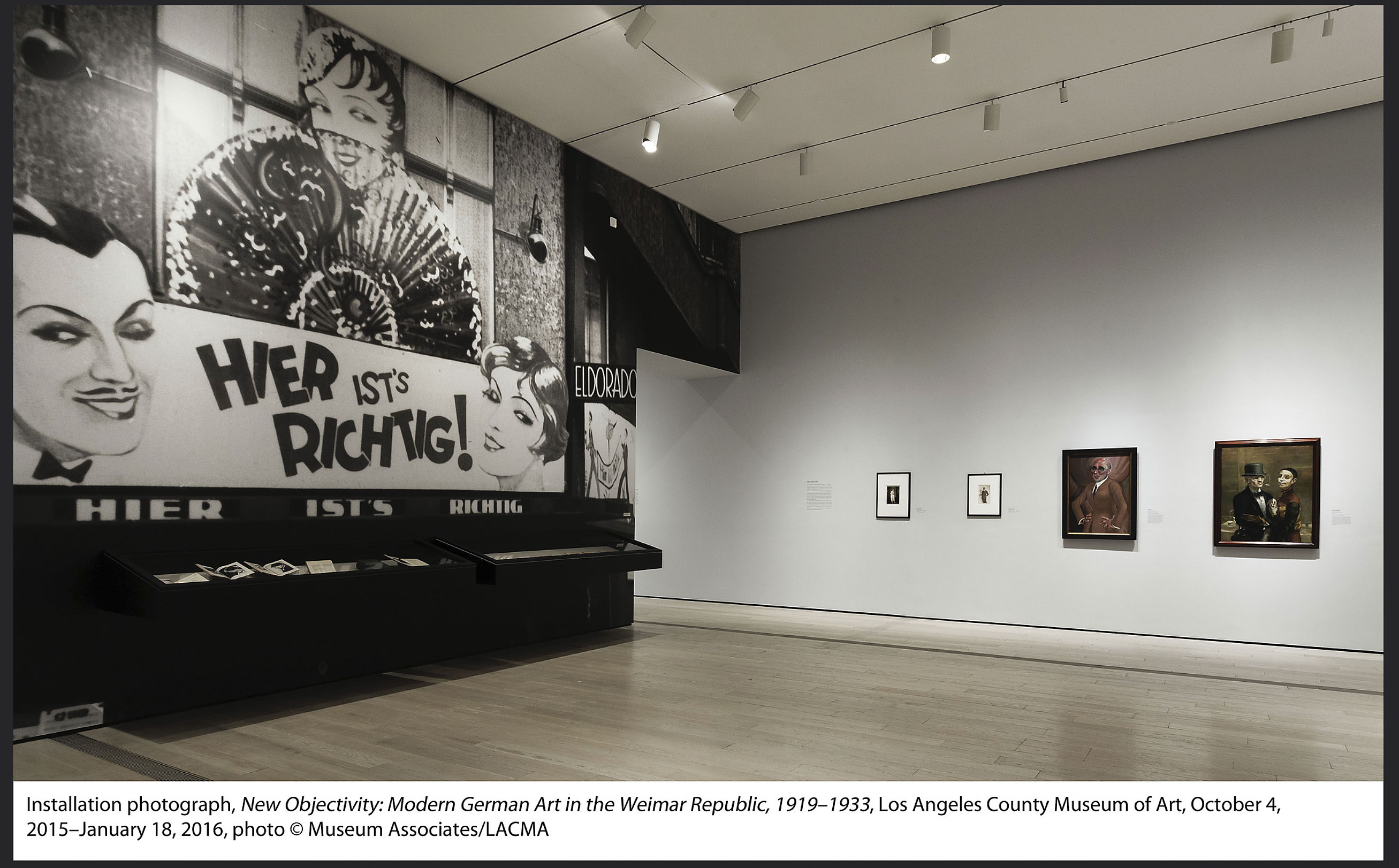 Installation view of the exhibition 'New Objectivity: Modern German Art in the Weimar Republic, 1919-1933' at LACMA Installation view of the exhibition 'New Objectivity: Modern German Art in the Weimar Republic, 1919-1933' at LACMA