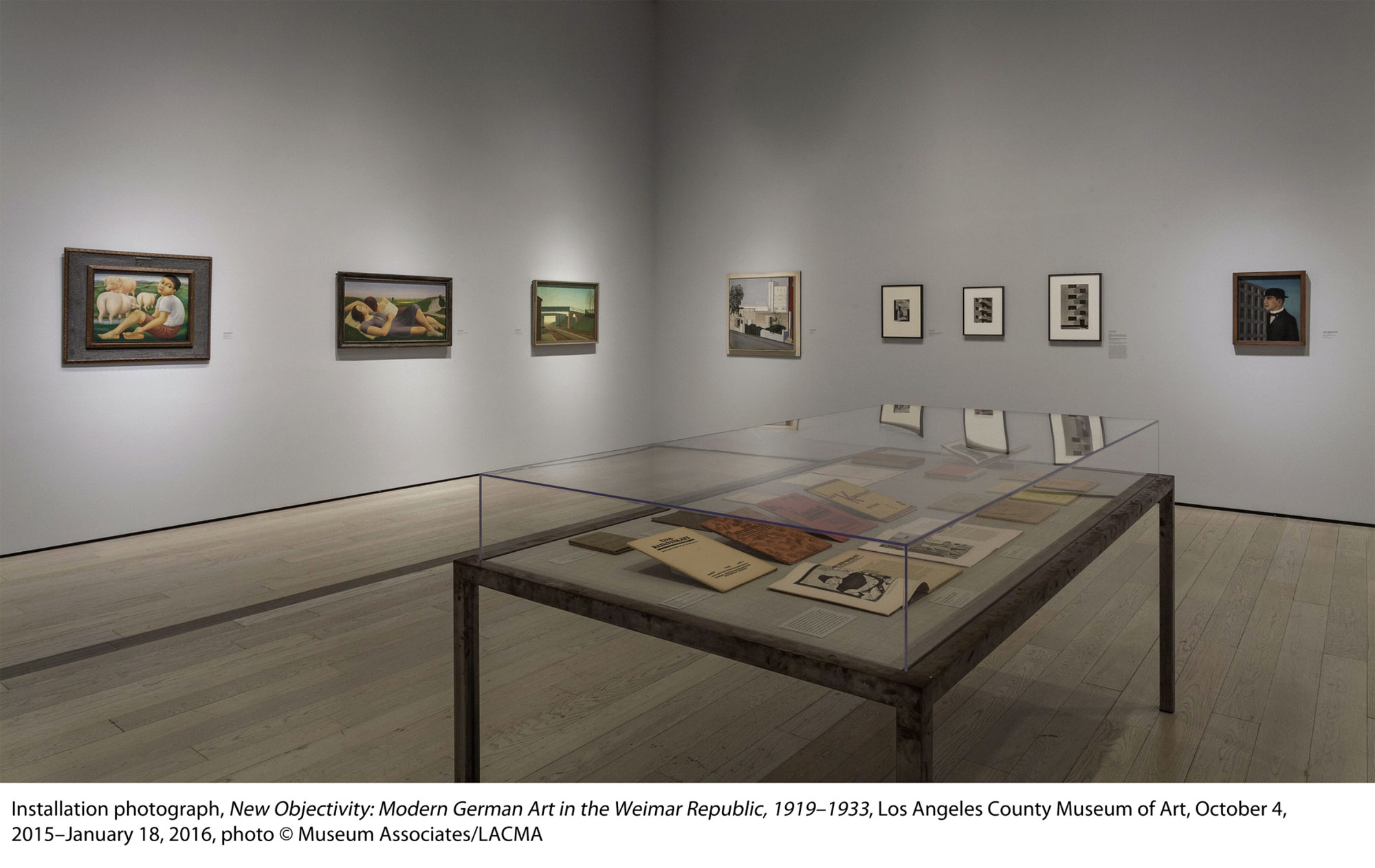 Installation view of the exhibition 'New Objectivity: Modern German Art in the Weimar Republic, 1919-1933' at LACMA Installation view of the exhibition 'New Objectivity: Modern German Art in the Weimar Republic, 1919-1933' at LACMA