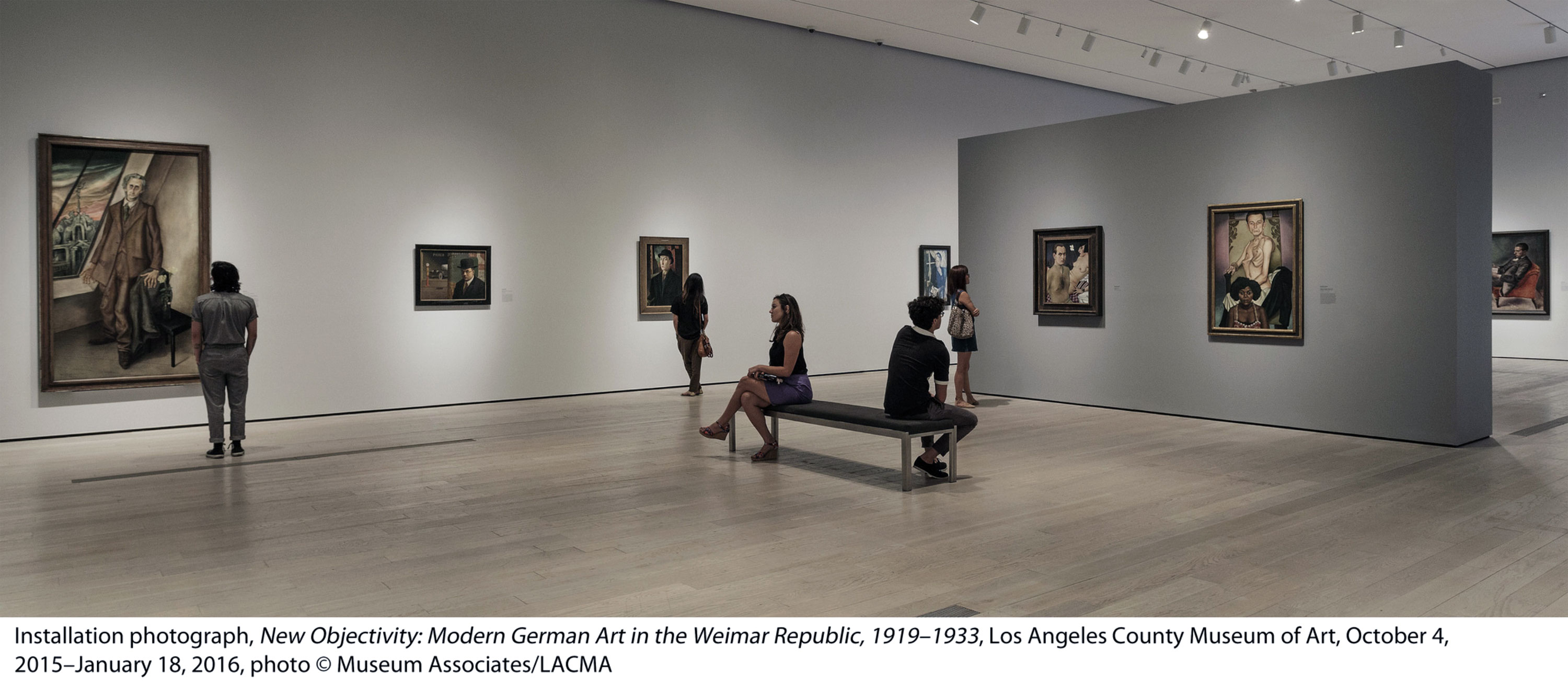 Installation view of the exhibition 'New Objectivity: Modern German Art in the Weimar Republic, 1919-1933' at LACMA Installation view of the exhibition 'New Objectivity: Modern German Art in the Weimar Republic, 1919-1933' at LACMA