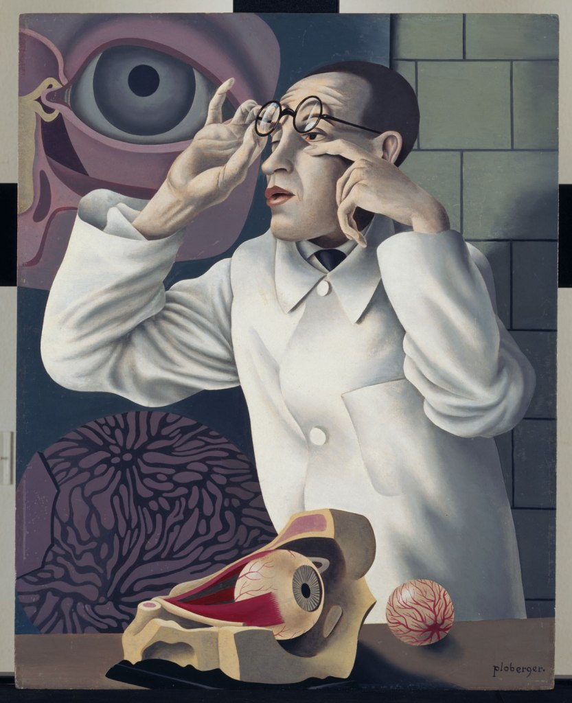 Herbert Ploberger (German, 1902-1977) 'Self-Portrait with Ophthalmological Models' (Selbstbildnis mit ophthamologischen Lehrmodellen), c. 1928-1930 Herbert Ploberger (German, 1902-1977) 'Self-Portrait with Ophthalmological Models' (Selbstbildnis mit ophthamologischen Lehrmodellen), c. 1928-1930