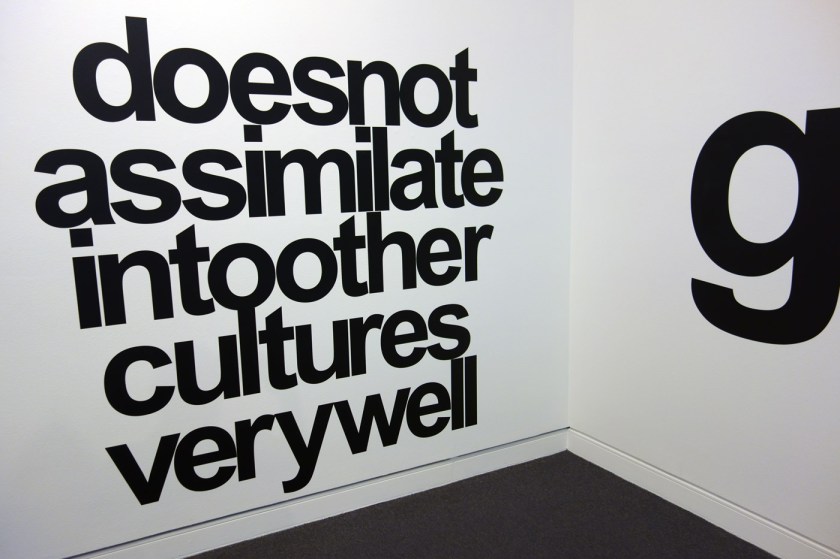 Vernon Ah Kee (Australian, b. 1967; Kuku Yalandji, Waanji, Yidinji and Gugu Yimithirr) 'cantchant' 2007-2009 (installation view detail)