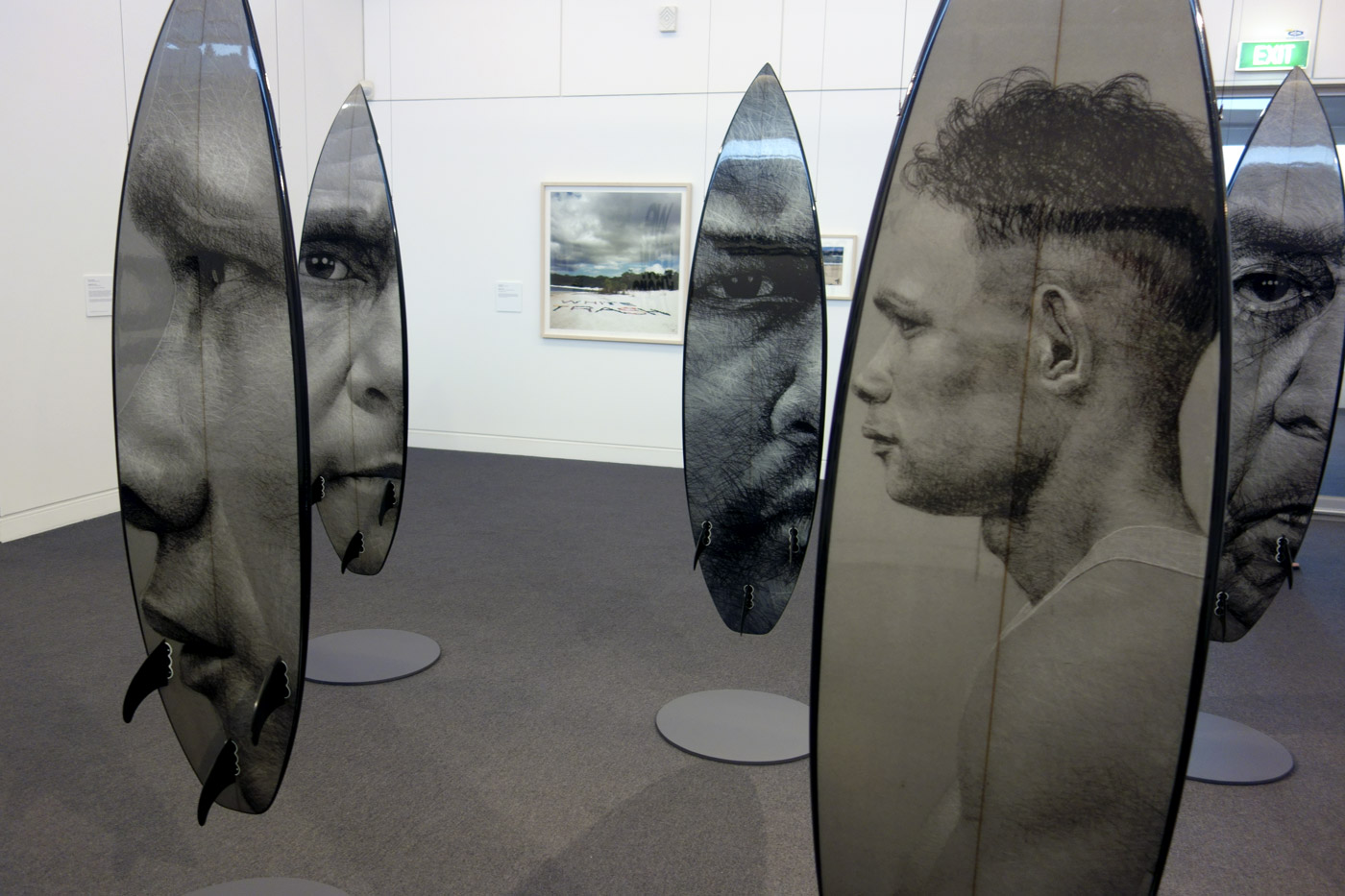 Vernon Ah Kee (Australian, b. 1967; Kuku Yalandji, Waanji, Yidinji and Gugu Yimithirr) 'cantchant' 2007-2009 (installation view detail) Vernon Ah Kee (Australian, b. 1967; Kuku Yalandji, Waanji, Yidinji and Gugu Yimithirr) 'cantchant' 2007-2009 (installation view detail)