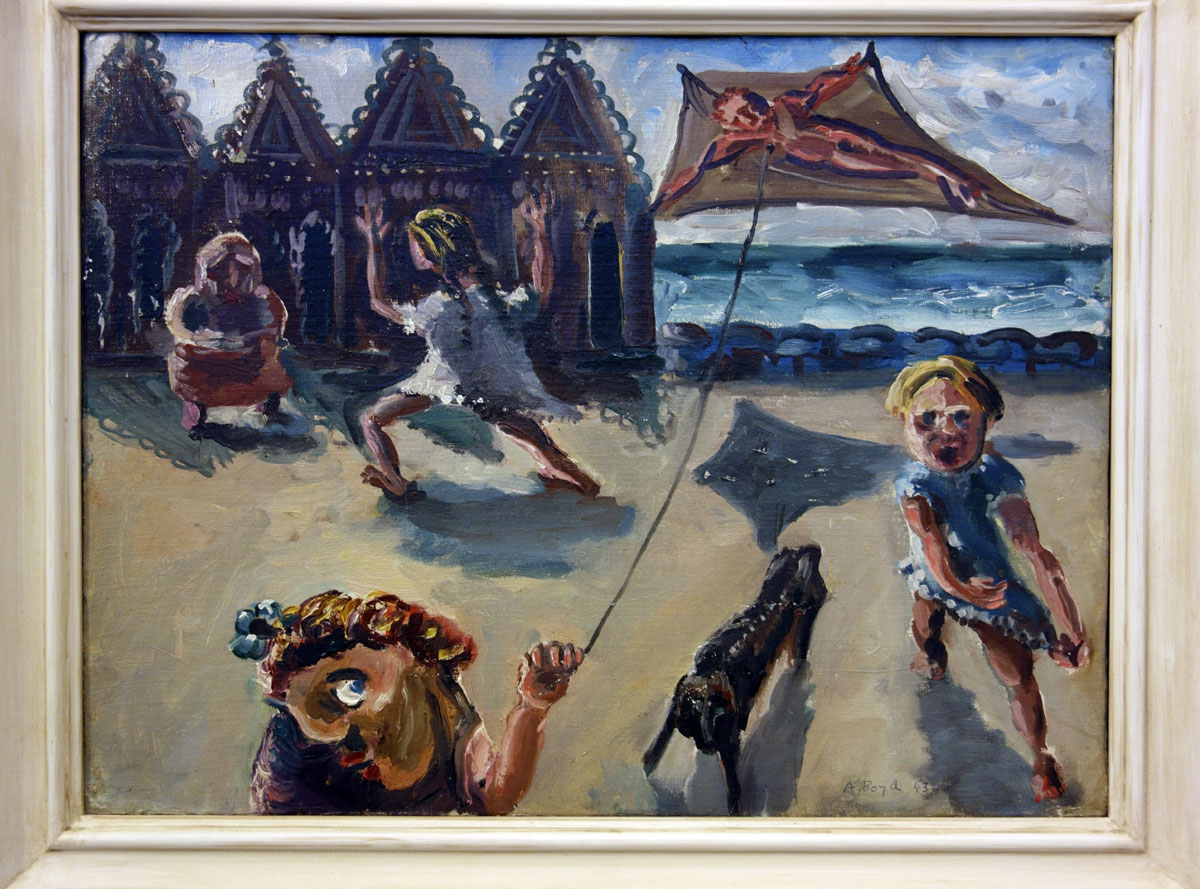 Arthur Boyd (Australian, 1920-1999) 'Kite flyers (South Melbourne)' 1943 (installation view) Arthur Boyd (Australian, 1920-1999) 'Kite flyers (South Melbourne)' 1943 (installation view)