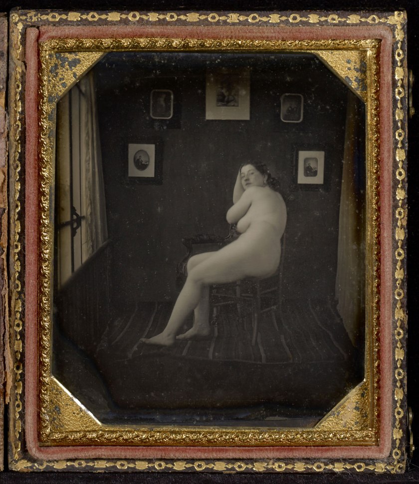 Unknown maker (American) 'Nude Woman in Photographer's Studio' c. 1850